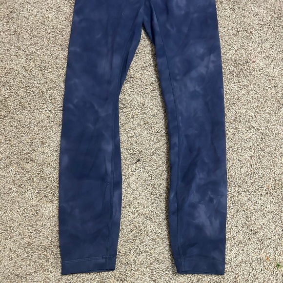 Lululemon Wunder Train High-Rise Tight 25" Diamond Dye Blue Women's Size 4 Yoga - Picture 5 of 9